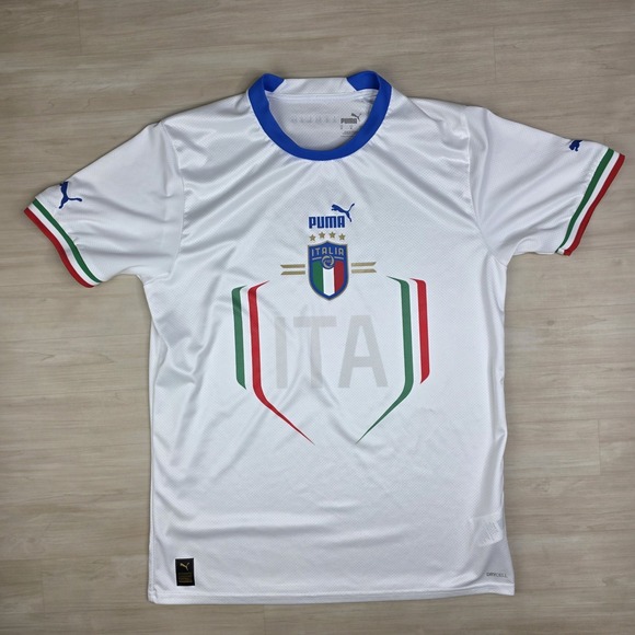 Puma Italy National Team Away White Soccer Jersey‎ 765650-02 Men's Size Medium